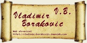 Vladimir Boraković vizit kartica